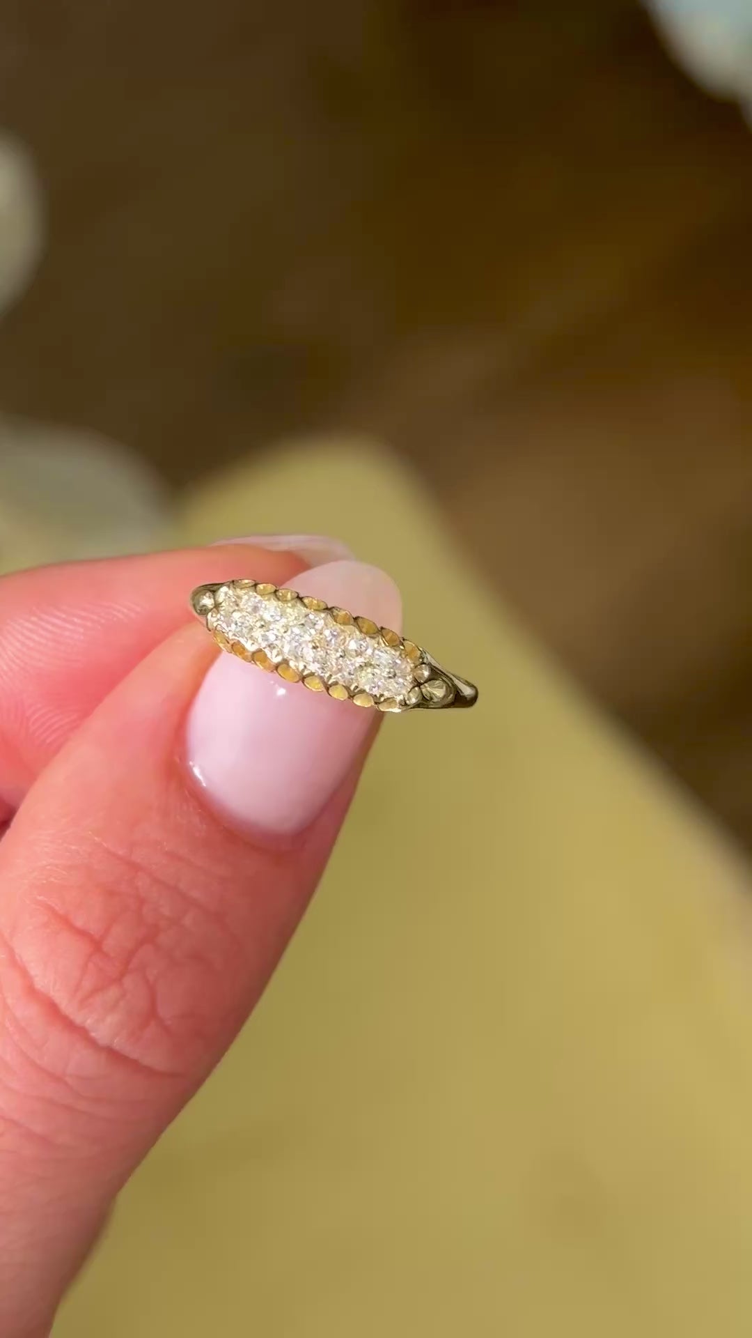 Antique, Edwardian double row diamond band