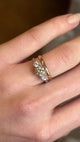 Vintage, 1930s cinnamon brown diamond three-stone ring