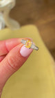Vintage, citrine and diamond engagement ring