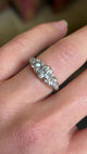 Antique, Victorian three-stone diamond ring
