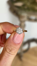 Vintage, 1940s diamond cluster ring