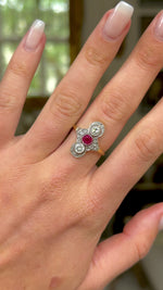 Antique, Belle Époque ruby & diamond ring