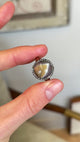 Antique, Georgian bi-colour agate & diamond cluster ring