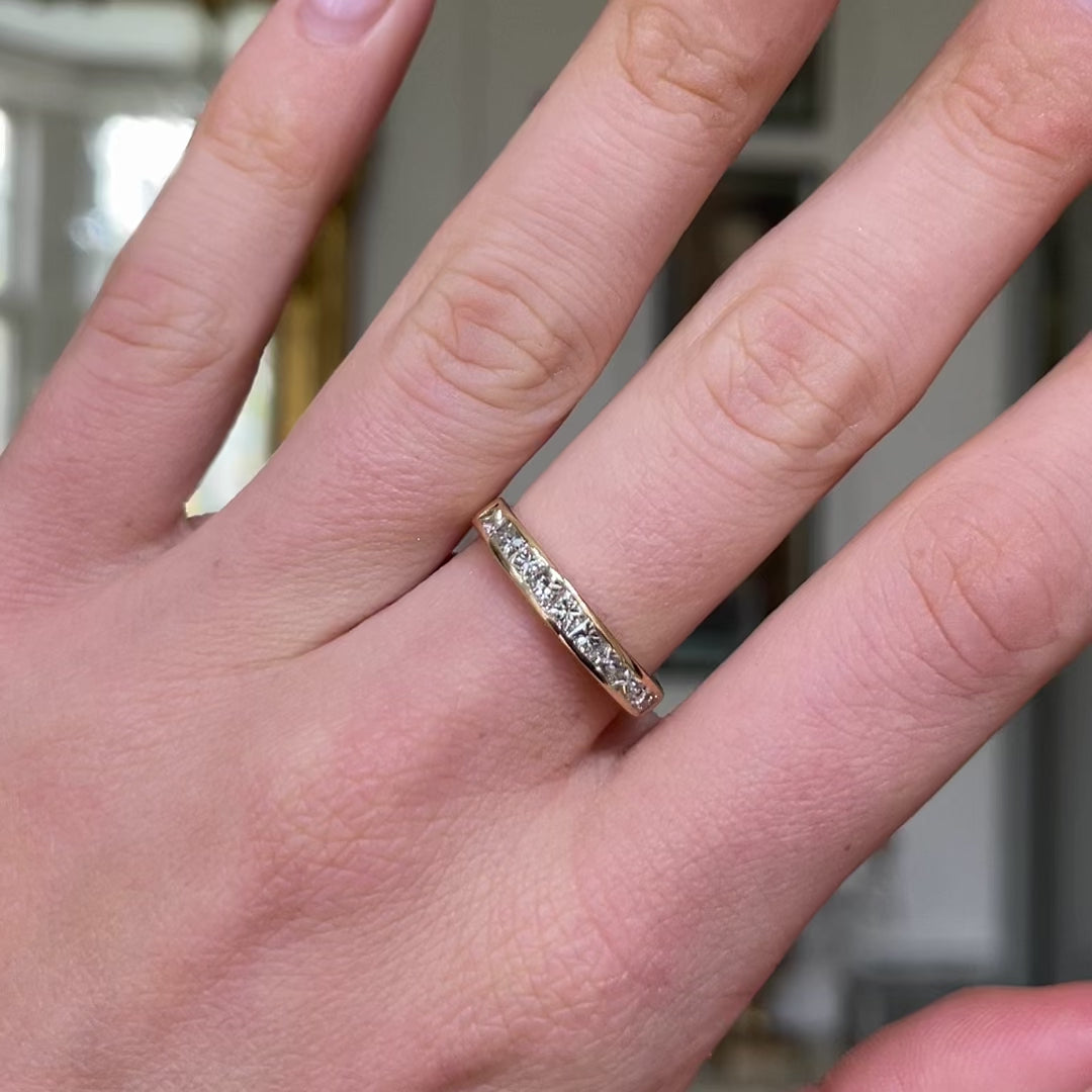Vintage diamond half eternity ring