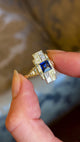 Art Deco style, Austrian sapphire and diamond ring