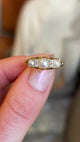 Antique, Victorian Pearl and diamond half-hoop ring