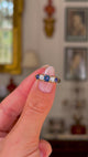 Antique, Victorian five stone sapphire and diamond ring, 18ct yellow gold