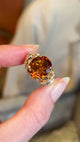 Vintage, 1970s citrine cocktail ring