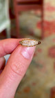 Antique, Edwardian diamond half-hoop ring