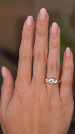 Antique, Victorian diamond three-stone engagement ring