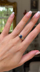 Vintage Burmese blue sapphire and diamond gypsy ring, 18ct yellow gold