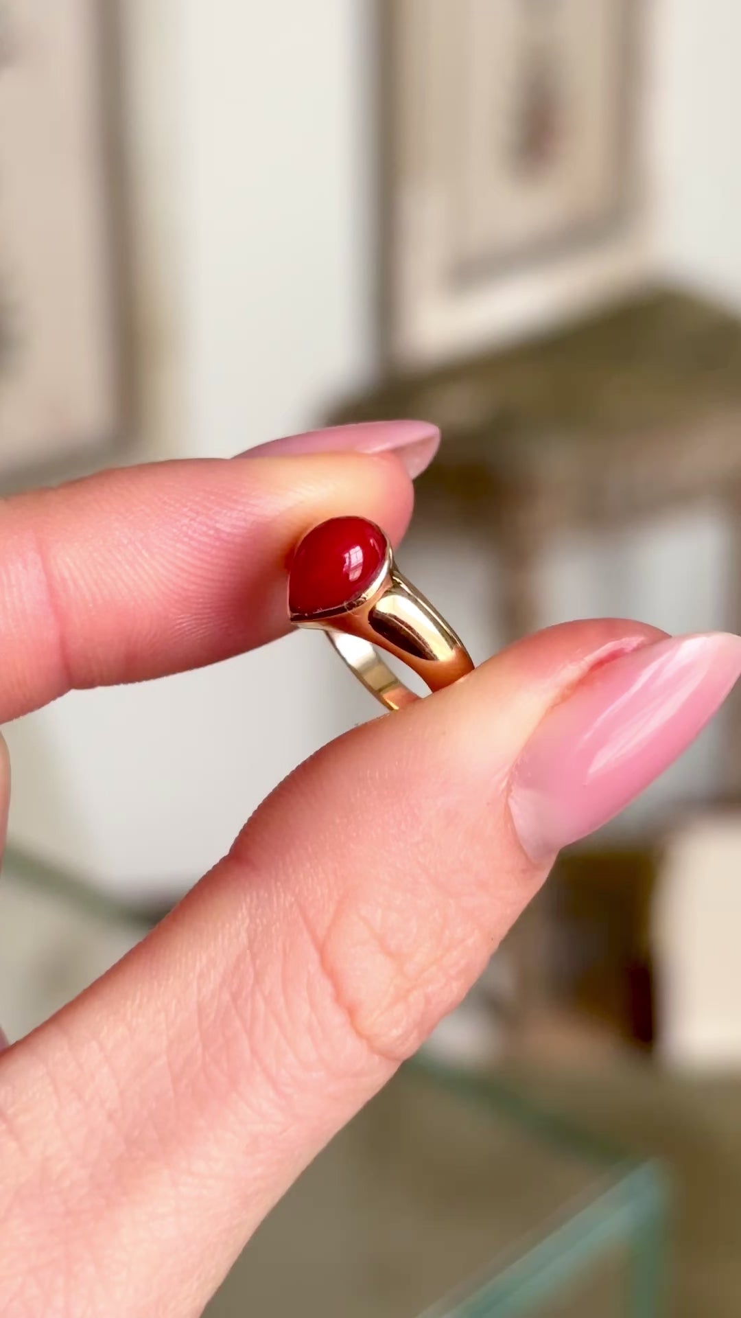 Vintage, 1960s Van Cleef & Arpels coral ring