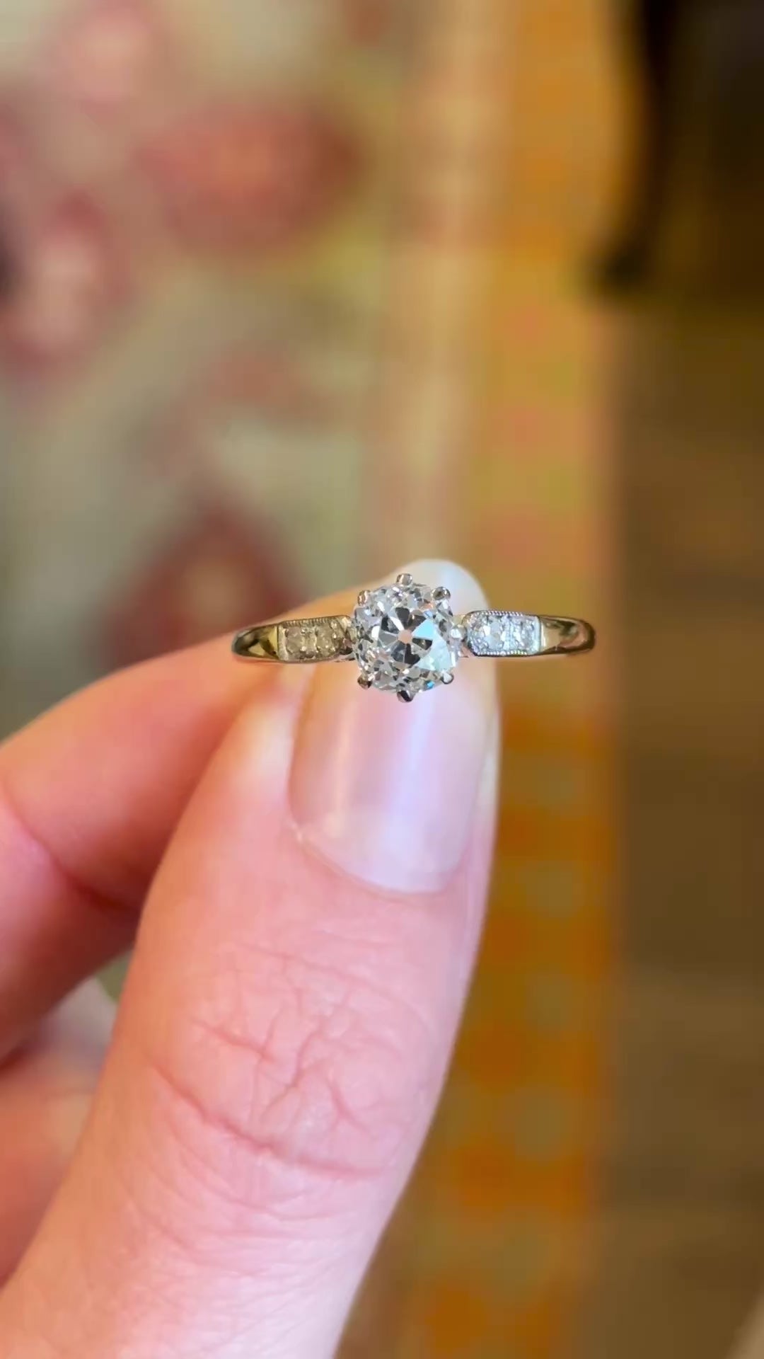 Antique, Edwardian diamond engagement ring