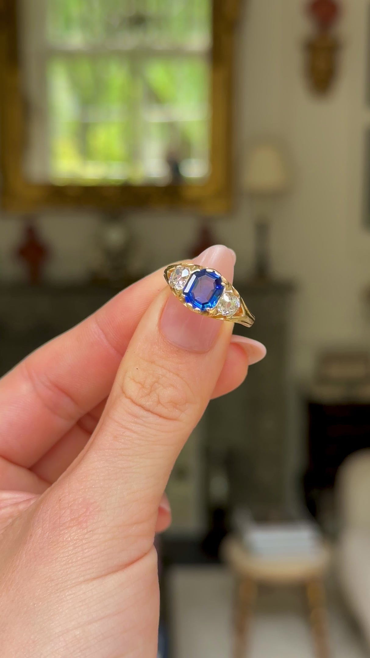 Victorian, Burmese sapphire & diamond ring