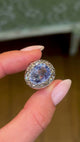 Antique, Early Victorian 9.65ct sapphire & diamond cluster ring