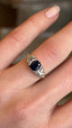 Antique, Victorian sapphire & diamond three-stone ring