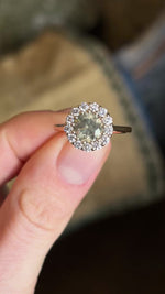 Smokey-brown diamond cluster ring