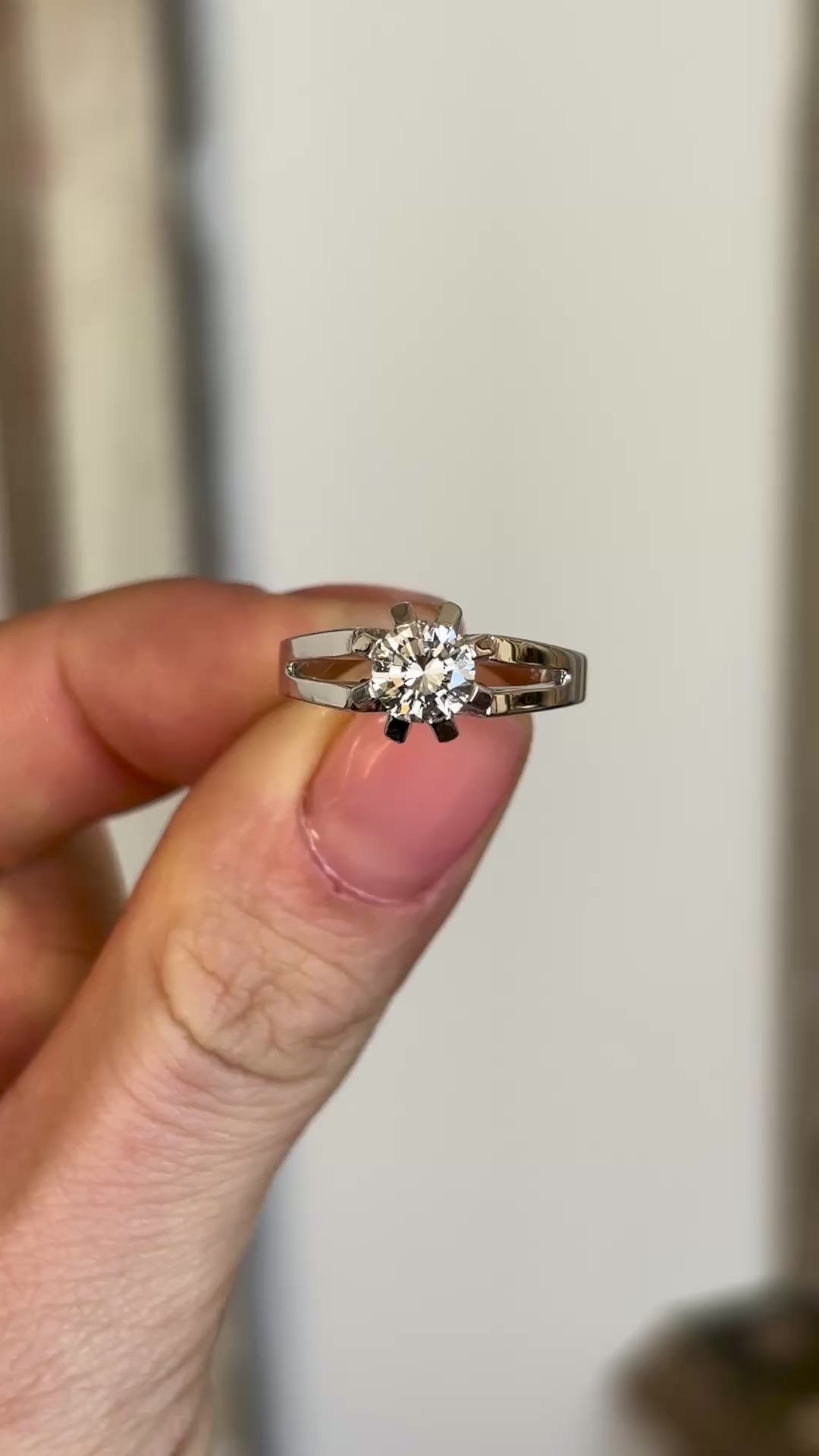 2216-Vintage, 1990s solitaire diamond ring