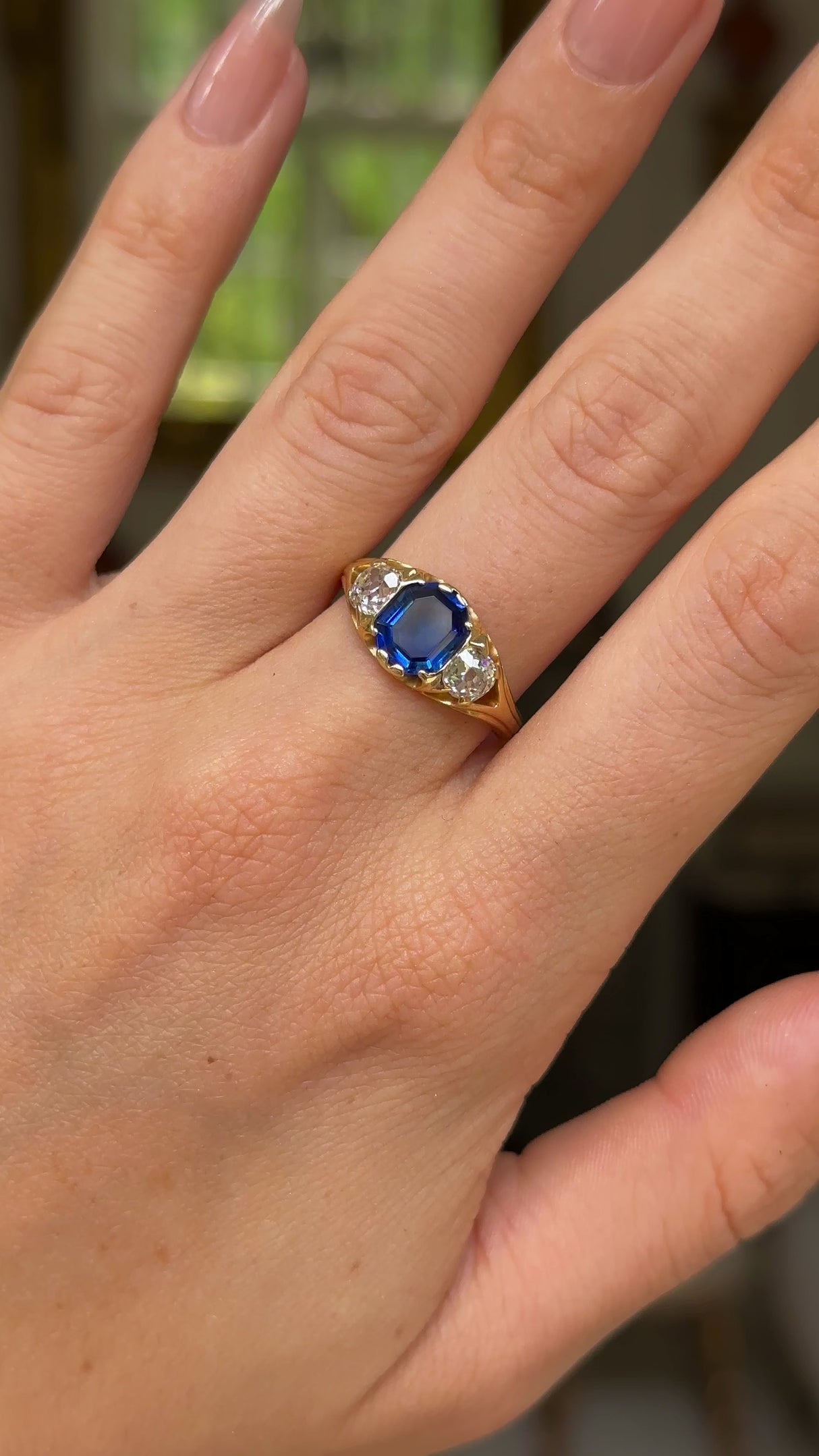 Victorian, Burmese sapphire & diamond ring