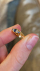 Antique, Edwardian sapphire & diamond five-stone engagement ring