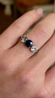 Antique, Edwardian sapphire & diamond three-stone ring