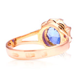 Vintage, single stone 2.76ct cornflower blue sapphire, 14ct yellow gold