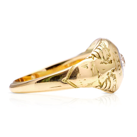 Vintage, 1960s Tiffany & Co Solitaire Diamond Class Ring, 18ct Yellow Gold