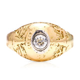 Vintage, 1960s Tiffany & co solitaire diamond class ring