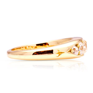 Victorian, old-cut diamond five-stone ring