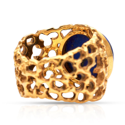 Naturalistic | Vintage Lapis Ring, 18ct Gold
