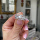 Art Deco, 18ct White Gold, Three-Stone Diamond Ring