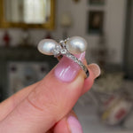 Antique, Edwardian, natural pearl & diamond ring