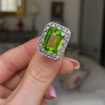Antique, Belle Époque, peridot & diamond ring