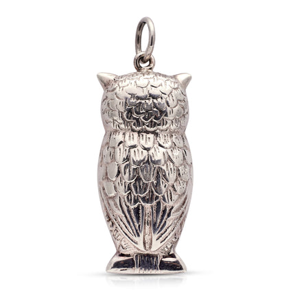 Owl Pendant, Sterling silver