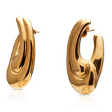 Large 14ct yellow gold earrings, 1980s