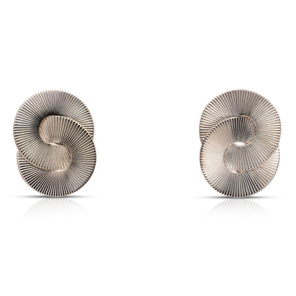 Modernist-Stylish-Silver-Hoops-Earrings-Vintage-Chic