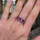 Antique Burmese ruby & diamond cluster ring, 18ct yellow gold