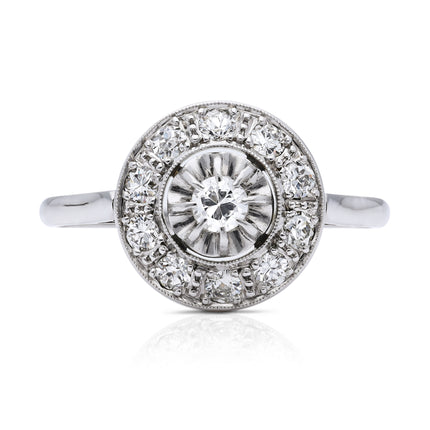 Art-Deco-Diamond-Cluster-Engagement-Ring-White-Gold-Platinum-Vintage