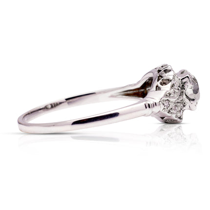 Art Deco | Diamond Engagement Ring, 18 ct White Gold