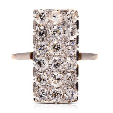Art-Deco-18-Carat-Platinum-Old-Ring-Diamond-Panel-Antique