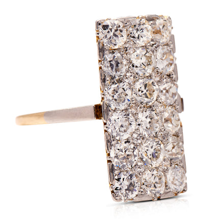 Antique-Diamond-rings | Vintage Rings | Art Deco, 18ct Gold, Platinum, Diamond Panel Ring