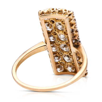 Antique-Diamond-rings | Vintage Rings | Art Deco, 18ct Gold, Platinum, Diamond Panel Ring