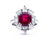 Vintage-Pigeon’s-Blood-Ruby-Diamond-Cluster-Ring-Ruby-Jewellery