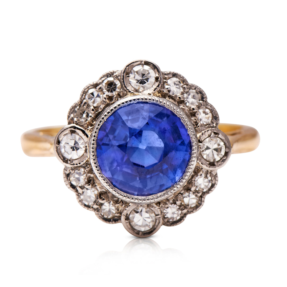 Edwardian-18-Carat-Gold-Platinum-Sapphire-Diamond-Ring-Colour-Change-Vintage