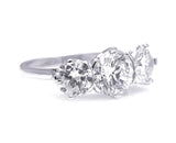 1940s, Platinum, Diamond Three-Stone Ring