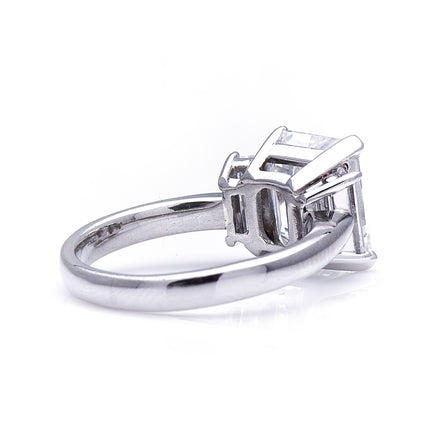Platinum, 4.30ct I/J Colour VVS2/VS1 Clarity Diamond Engagement Ring |Untreated Antique Art Deco, Platinum, Solitaire Diamond Engagement Ring side 1Untreated Antique Art Deco, Platinum, Solitaire Diamond Engagement Ring side 1
