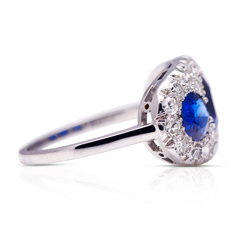 Antique | Art Deco, platinum, sapphire & diamond ring