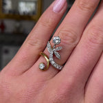 Art Nouveau, French, diamond ring