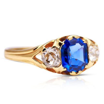 Engagement | Victorian, Burmese Sapphire and Diamond Ring