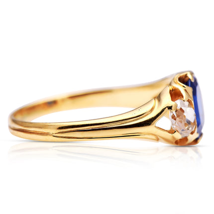 Engagement | Victorian, Burmese Sapphire and Diamond Ring